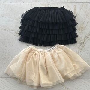 Zara Kids Black and Cream Tulle Skirts,tutu